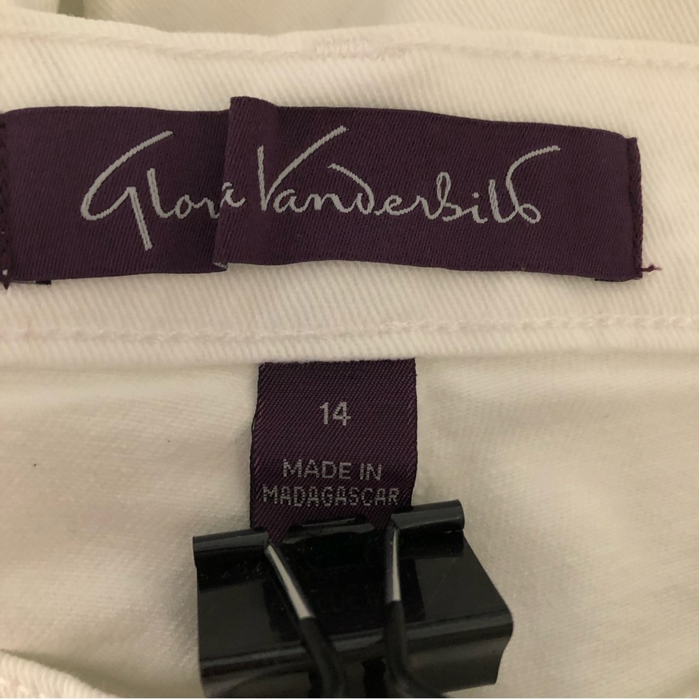 Gloria Vanderbilt Amanda White Straight Jeans Size 14 Short Classic Rise - Picture 4 of 8